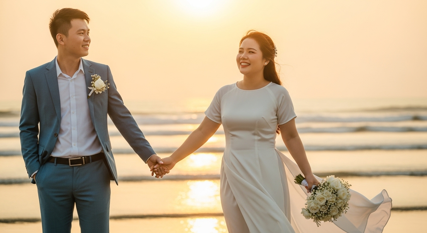 áo dài cho cô dâu béo