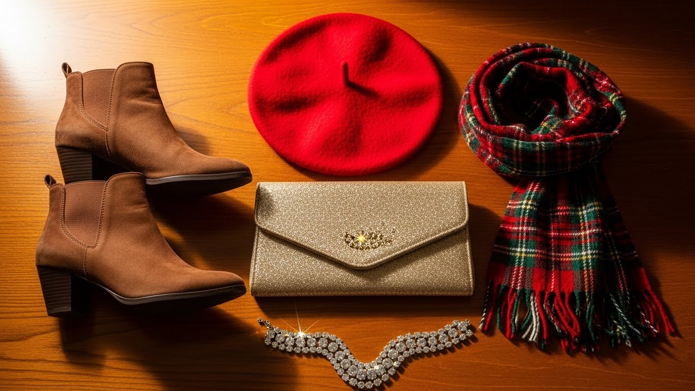 Phụ Kiện Noel Tôn Lên Vẻ Đẹp Trang Phục Chân Váy.