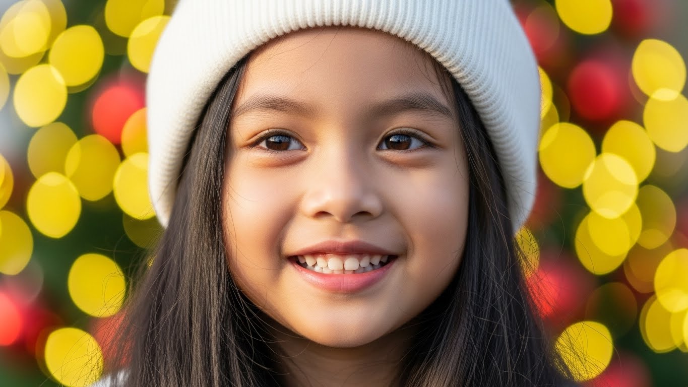 Cô Gái Việt Nam Đội Mũ Len Beanie Cười Tươi Rạng Rỡ